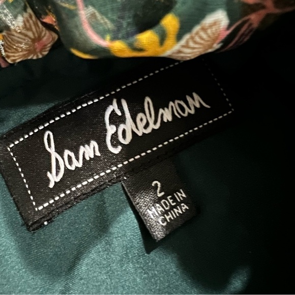 Sam Edelman High Neck Pleated Peasant Dress Size 2 - Picture 11 of 15